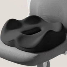 아유라인 치질방석 도넛 기능성 메모리폼, 블랙, 1개