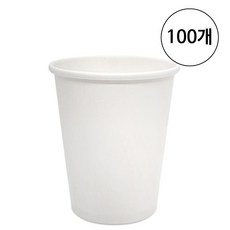 테이크아웃컵 12온스 백색 무지 종이컵 낱개, 1세트, 100개