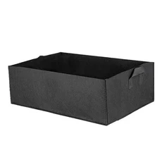 접이식 재배 가방 고강도 두꺼운 부직포 재배용 화분 당근 과일용 사각형 꽃 화분 용기, 03 black, 02 60X30X20cm