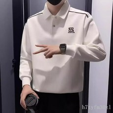 POLO衫 長袖上衣 翻領長袖T恤 男生上衣 商務休閒衫 春秋上衣 翻領T恤