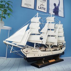 항해 모델 나무 우드 범선 선박 모형 배 모델 장식품 보트 선물, 80화이트스완(메인모델801550cm)SF