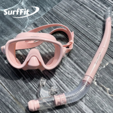 써핏 성인 스노쿨링 마스크 세트, 파우더 핑크