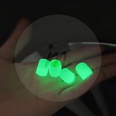 꿀이맘 차튜닝 타이어 야광 캡 그린 4P 야광타이어밸브캡