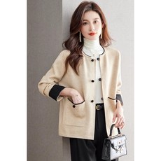 新中式國風短款外套女裝2025春秋季新款早春針織開衫, 秋香綠,4XL