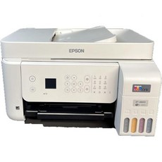 Epson EcoTank ET4800 무선 올인원 슈퍼탱크 컬러 잉크젯 프린터 사무실 흰색 인쇄 복사 스캔 팩스 10.0ppm 5760 x 1440 dpi 8.5 14 음성 활, Epson EcoTank ET4800 무선 올인원 슈퍼