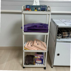 수납트롤리 화이트 4단 이동식 수납함 트롤리 59000EA 1EA, 본상품