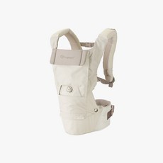 허그파파 다이얼핏 PRO 올인원 힙시트 아기띠 오가닉 침받이 2종 세트 번들, 아이보리