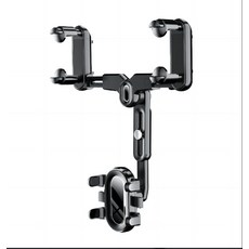 車用後視鏡手機支架，多角度調整穩固導航安全駕駛, 1個, 2