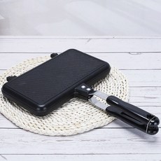 프라이팬 양면 계란 조리팬 팬케이크 4구 전기팬 22cm 롤기계 과열 DOOIT, 스트레이트 핸들, 1개