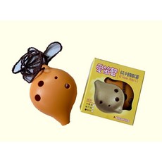 愛迪聲 六孔中音C調陶笛 塑膠材質 兒童音樂教學教具, 鵝黃色, 1個