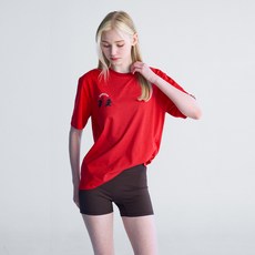 케이텐션 레드 오버핏 쉐도우 티셔츠 KS6ST138U