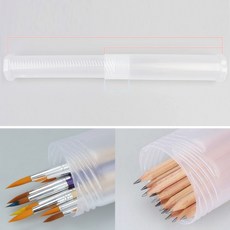 서예 붓보관 케이스 수채화 유화붓 붓 통 길이조절 수납함, 플라스틱붓통