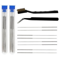 LifCratms 3D Printer Cleaning Kit for 3D Printer Accessories (1 Tweezer & Copper Wire Brush & 20x