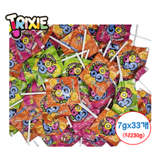 트릭시 고팝 플랫 롤리팝 소분, 33개, 7g