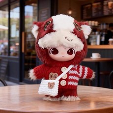 인형옷 드레스 스커트 귀여운인형옷 인형옷세트 아이돌인형 애착인형 꾸미기, 빨흰 스웨터+가방