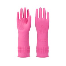 洗碗手套女家務廚房橡膠防滑防水耐磨清潔含稅耐用型, 1個, XXL 或更大, 紅色胎紋:S