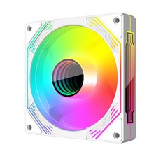 컴퓨터 쿨러팬 케이스쿨러 120mm ARGB FAN 5V3PIN BC-V12, 화이트, 1개
