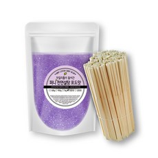 (펀코리아) 솜사탕만들기세트 100명분 퍼니 천연솜사탕 설탕 1kg + 전용스틱 100개 자일리톨함유, 연한색포도맛+스틱, 1세트