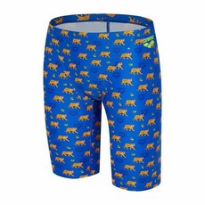 백화점상품 아레나 남성수영복 정글 크루 4부 블루 야생적인 디자인