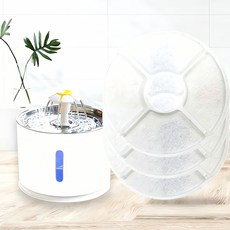 꽃펫 정수기 리필필터 4개 세트 고양이 식기 애완 용품 급 수기 필터 사료 기구 음수, 본상품