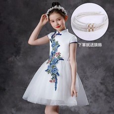 六一兒童節表演服裝中小學生合唱服青花瓷朗誦古箏演出服中國風裙