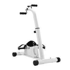 어르신 운동 무릎 근력 접이식 실내자전거 기구 자전거 실내 사이클 바이크 헬스 가정용 좌식, 상/하 매뉴얼 흰색 올인원+보호장비1쌍