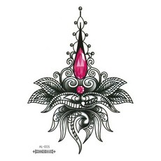 AL-005 美胸 美背 美腰 紋身貼紙 共38款 大邱紋身 T20A 假刺青 防水 紋身貼紙 刺青貼紙, 1個