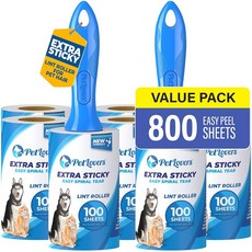 반려동물 제모 롤러 스틱 고양이 위한 반려견 펫러버 밸류 메가 보푸라기 엑스트라 제거제를, 12 8 Pack Lint Roller