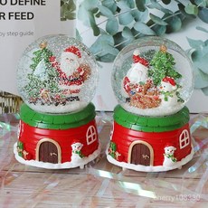 【臺灣出貨】聖誕節禮物 交換禮物 聖誕節玩具 自動飄雪花水晶球音樂盒髮光八音盒創意生日禮物男女生聖誕節精品 FOAI, 聖誕雪人,中號彩燈+音樂+手動飄雪普通包裝