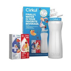 서큘 스테인리스 스틸 스타터키트+2가지 맛 카트리지 CIRKUL 22OZ. STAINLESS STEEL STARTER KIT+2 FLAVOR CARTRIDGES, 화이트, 1개, 650ml