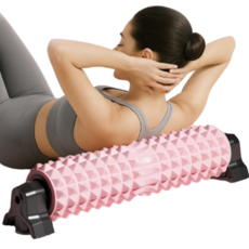 윈드플로우 3D 롤링 돌기 EVA 폼롤러 흡착식 지압 마사지 홈트, 핑크, 1개