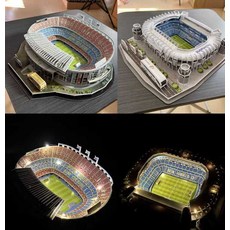 골판지 DIY LED 조명 키트 경기장 미니어처 인테리어 연출 오브제, 유벤투스 구장