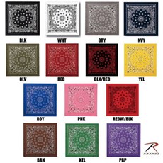 YAV ROTHCO 美國授權經典變形蟲印花22寸大頭巾 多功能方巾 戶外造型配件, 深藍