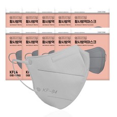 쉼표리빙 황사방역마스크 KF94 대형, 5매입, 10개, 그레이