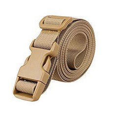 나일론 수하물 묶음 포장 스트랩 조절 가능한 보호 벨트 여행 가방 고정 스트랩, Khaki-2.5x2cm