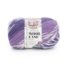 Lion Brand Yarn Wool Ease Fair Isle 뜨개질용 실 엉겅퀴/오키드 1팩, 엉겅퀴/난초