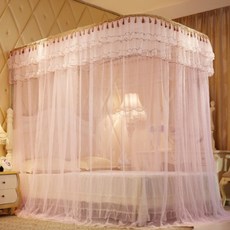 브리즈나래 레일형 침대 모기장 연핑크 방충망