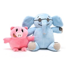 Rhymad 코끼리 & 돼지 플러시 장난감 한 쌍 부드러운 봉제 동물 모 빌렘스 코끼리와 돼지 어린이 장난감 소년 소녀 홈 데코 사랑스럽고 매우 부드러운 클래식 컴포트 17.8, Rhymad 코끼리 & 돼지 플러시 장난감 한 쌍 부드