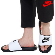 NIKE 拖鞋+口罩, 270mm, 白色 黑色