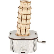 입체퍼즐 오르골 원목소재 내추럴목재 피사의 사탑 나무재 영공방 82296EA 1(pc), 1개