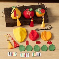 香包香囊 DIY材料包 柿子梨造型 吊飾, 1個, 全手工【diy材料包】柿子
