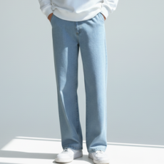 언더프 남자 세미 와이드 밴딩 청바지