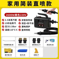 家用多功能高溫蒸汽清潔機 廚房油煙機清洗, 2600W直噴黑色【220V】