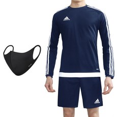 아디다스 남여 긴팔 반바지 상하의 트레이닝 세트 + 패션마스크