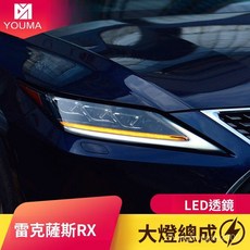 雷克薩斯RX大燈總成 20-21款RX300改裝高配LED矩陣大燈總成 無損安裝直上, 對裝,LED大燈總成（一對）, 1個