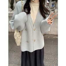 임산부 연청 소프트 밀랍 부드러운 디자인 감각의 쁘띠 니트 코트 여 추동 루즈핏 니트 카디건 도톰