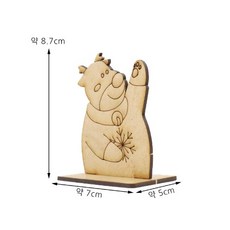 MDF 우드공예 크리스마스 루돌프 DIY 메모꽂이, 열개 [낱개수량확인]