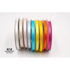 AS-06 尼龍單面素色緞帶6mm, 1個, AS-45古銅金