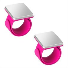 2 개 PCS 자석 핀 쿠션 손목 마그네틱 재봉 핀쿠션 마그네틱 핀 홀더 팔찌 재봉을위한, 분홍색