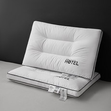 A급 순면 베이비급 솜털 필로우 숙면 목지지 세탁가능 특급호텔 베개, 1개, 화이트